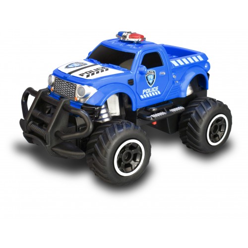 RC Car Mini Police Truck - Blue 1:40