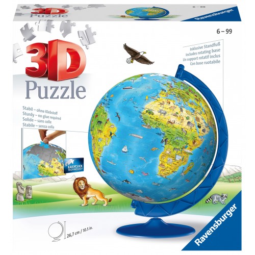 3D Puzzle 180 τεμ. Υδρόγειος για Παιδιά