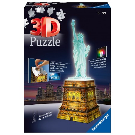 3D Puzzle Night Edition 108 τεμ. Άγαλμα της Ελευθερίας